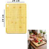 Aesco 24X34X1.8CM Ahşap Bambu Kesim Panosu - Kesme Tahtası