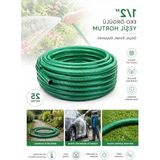 Aesco 25 Metre Uzunluğunda 1/2" Örgülü Bahçe Hortumu, Kırılmaz Yeşil