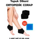 Aesco 2li Topuk Dikeni Silikon Tabanlı Ortopedik Çorap Ağrı Azaltıcı Çatlak Nasır Ayak Destek Çorapları