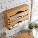 Aesco 3 Bölmeli Doğal Bambu Organizer, Çekmece Içi Düzenleyici ile Mutfakta Pratik Kullanım Için Ideal - 41 Delft Blue