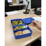 Aesco 3 Bölmeli Lunch Box, Ofis ve Piknik Kullanımına Uygun Şık Saklama Kabı, Turuncu (Yeşil) - Adaçayı