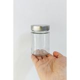 Aesco 350 ml Metal Derin Kapaklı Kavanoz Seti, 6 Adet, Şeffaf Cam