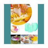 Aesco 3’lü Hamur Pasta Kesici Kazıyıcı Dilimleyici Şekillendirici Plastik Aparat (Asortili) - Ahşap - Beyaz
