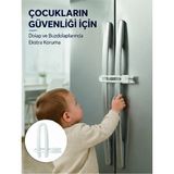 Aesco 4 Adet Dolap Kapak Kilidi Ev Içi Güvenlik Için Pratik Koruma Seti Yeni Nesil