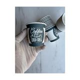 Aesco 4 Oz Karton Bardak 500 Adet Maycup Yeşil Beyaz Desenli (Espresso-Türk Kahvesi)