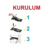 Aesco 4446 Pci-E Express 3.0 X4 To Nvme M.2 M Key Ngff SSD Çevirici Dönüştürücü Kart Adaptör