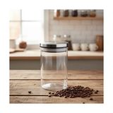 Aesco 450ML Vakumlu Metal Kapaklı Borosilikat Cam Kavanoz (8.5CM*12CM) 1 Adet
