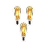 Aesco 4W Dim Rustik LED Ampul Sarı Işık Armut Edison Ampul 3 Adet [enerji Sınıfı F]