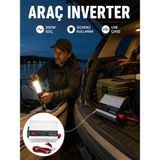 Aesco 500W Araç Inverter Aküden Priz Dönüştürücü