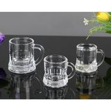 Aesco 6 Lı Mini Bardak 55 ml Zemzem Shot Bardağı Kalın Taban Mini Kulplu Tasarım Kahve Yanı Bardağı Mini Bardak - 0 - Siyah