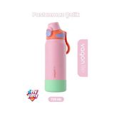 Aesco 700 ml Tek Kapak Çift Kullanım Pipetli Rahat Içim Kulplu Paslanmaz Çelik Termos FFVGN1112-700ML Pembe