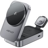 Aesco Acefast Kablosuz Masaüstü Hızlı Şarj Standı 22.5W Kablosuz Şarj Çıkışlı - Magsafe, Apple Watch ve Airpods Uyumlu - E22 - 0-Bordo