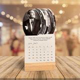 Aesco Ahşap Ayaklı Atatürk Temalı 2026 Takvim - Özel Tasarım - 41 Delft Blue