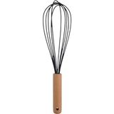 Aesco Ahşap Saplı Silikon Mutfak Hazırlık Çırpıcısı, Siyah, 27 Cm, 1 Adet