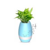 Aesco Akıllı Saksı Bluetooth Hoparlör Dokunmatik Işıklı Gece Lambası Mp3 Çalar(Mavi)