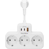 Aesco Akım Korumalı Priz, Duvar Priz Çoğaltıcı, 3x Priz Soketi, 2x Type-C Girişi, 1x USB Girişi, Çocuk Korumalı ve Isıya Dayanıklı Yapı, Aşırı Gerilim Koruyucu, 16A/3680W (Kablosuz) (Beyaz) - Ahşap - Bej - Siyah