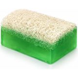 Aesco Aloe Vera Doğal Kabak Lifli Sabun, Peeling Etkili, Beyazlatıcı, Nemlendirici, Gliserinli, 100 gr - 10 Adet