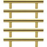 Aesco Alteta 5 Adet (128 mm - 12.8 Cm) Gold Altın Metal Mobilya Mutfak Çekmece Dolap Kulbu Kulpu Kulpları - 00-Siyah - Beyaz