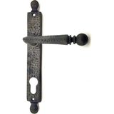 Aesco Antika Tarz Dekoratif Pirinç Misket Oda Kapı Kolu - 245X34 Mm, Oksit