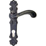 Aesco Antika Tarz Dekoratif Pirinç Okyanus Banyo Kapı Kolu - 230X46 Mm, Oksit