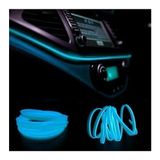 Aesco Araç Içi Torpido Ledi, Neon LED Şerit, Buz Mavi Renk - 2XS - 001-Siyah