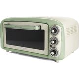 Aesco Ariete Vintage Fırın Yeşil 0979/04 - Pizza Fırını, 1380 Watt, 18 Litre Kapasite, 3 Pişirme Fonksiyonu, Paslanmaz Çelik Hazne, 60 Dakika Zamanlayıcı, Çift Cam, 230°C Ye Kadar Sıcaklık, Kolay Temizleme