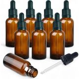 Aesco Avalon [amber Glass Damlak Şişeleri] Boş Doldurulabilir Şişeler 50ML Pipetli - 8 Adet - Parfüm ve Aromaterapi Karışımları Için Kozmetik Esansiyel Yağı Numune Saklama Kapları - 0-Koyu Mavi - 1 Adet