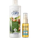 Aesco Avon Care Avokado Badem Şampuan Saç Kremi ve Argan Yağı Saç Serumu Paketi