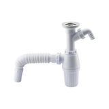 Aesco BADEM10 Çift Giderli Pis Su Sökülebilir Tas'lı Sifon Körüklü Temizlenebilir Mutfak Banyo Lavabo Borusu Gideri - 0,12 mm - 275 m