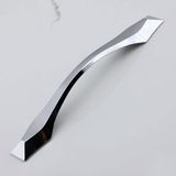 Aesco BADEM10 Elmas Kulp 160 mm Krom Metal Mobilya Mutfak Çekmece Dolabı Dolap Kapak Kulpları Kulbu Kulpu 16 cm - 00-Siyah - Beyaz