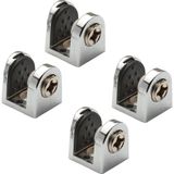Aesco BADEM10 Tırnak Metal Cam Raf Tutucu Cam Etejer Menteşesi Krom Metal Vidalı 8 mm (4 Adet) - 00-Kahverengi - 0 - 1 Yaş