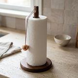 Aesco Bambu Kağıt Havluluk - Dekoratif Ahşap Stand, 30X14 cm