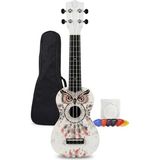 Aesco Baykuş Desenli Soprano Ukulele Kapağı, Eğlenceli ve Renkli