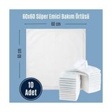 Aesco Bebek Bakım Örtüsü 60X60 cm 10 Adet – Alt Açma Bezi, Emici Örtü