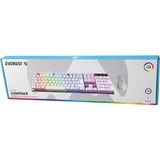 Aesco Beyaz Gökkuşağı Işıklı USB Kablolu Oyuncu Klavye - Mouse Set