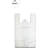 Aesco Beyaz Hışır Atlet Poşet Mini Boy 22X31 cm 20 Paket Takriben 10.000 Adet