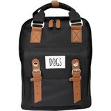 Aesco Biggdesign Dogs USB Girişli Suya Dayanıklı 14 Inç Laptop Uyumlu Okul Sırt Çantası Siyah