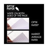 Aesco Black N' Red Defter, Ciltli, Premium Optik Kağıt, Scribzee Uygulaması Uyumlu, Çevre Dostu, Dayanıklı Spiral Cilt, 11" x 8", 70 Çift Taraflı Çizgili Sayfa, 1 Adet (1'li Paket) (K67030) - 01-Siyah