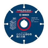 Aesco Bosch 1x Expert Carbide Multi Wheel Kesici Diskler (Sert Ahşap, Çivili Ahşap, Plastik, Alçıpan Panel, Ø 125 Mm, Aksesuar Küçük Avuç Taşlama Makinesi)