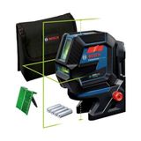 Aesco Bosch Professional Gcl 2-50 G Yeşil Çizgi Lazer, 50 Metre, RM10 Döner Tutucu, Taşıma Çantası, 4 Pil, Mavi