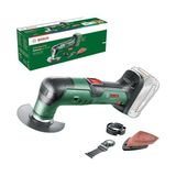 Aesco Bosch Universalmulti 18V-32 Akülü Çok Amaçlı Alet 1 x Testere Bıçağı ile Birlikte Gelir; 1 x Kesme Bıçağı; 1 x Zımpara Plakası; 6 x Zımpara Kağıdı; 1 x Derinlik Durdurucu; Pilsiz)