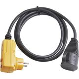 Aesco Brennenstuhl Koruyucu Adaptör Kablosu Fı IP44 2 M Siyah H07RN-F 3g1,5 - Ahşap - Bej - Siyah