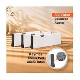 Aesco Büyük Boy Ayarlı Çekmece Ayırıcı I Çekmece Bölücü I Uzayabilen Ayırıcı I Teleskopik Raf Düzenleyici I Kıyafet Çekmece Organizer I Tuvalet Masası, Dolap, Mutfak, Ofis Için (3)