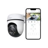 Aesco C510W, 2k Dış Mekan Wi-Fi Güvenlik Kamerası, Hareket Tespit/takibi, 360°, IP65 Su Geçirmez, Renkli Gece Görüşü, Çift Yönlü Ses, Bulut/yerel Depolama, Sesli ve Işıklı Alarm