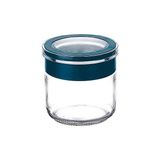 Aesco Cam Kavanoz, Cam Saklama Kabı, Sızdırmaz Kaplar (Lacivert, 300 Ml) - 001-Renkli - 1 Adet - 0,21 L