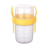 Aesco Çift Hazneli - Çatal Kaşıklı Portatif Müsli -Atıştırmalık Kabı 1100 ml