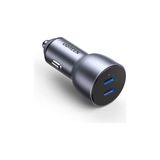 Aesco Çift Pd Type-C Çıkışlı 50W Araç Çakmaklık Şarj Cihazı - 00-Siyah - Beyaz