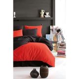 Aesco Çift Taraflı Lastikli Çarşaf, Çift Kişilik 200X220 Cm, Siyah Kırmızı