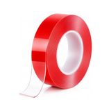 Aesco Çift Taraflı Nano Montaj Bandı, Şeffaf, Güçlü Yapışkan, Kesilebilir, Iz Bırakmaz, Ev ve Ofis Kullanımı Için (2 Metre)
