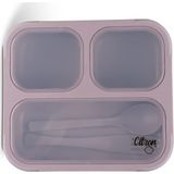 Aesco Citron Citron Çatal ve Kaşıklı Bento Beslenme Kutusu Seti - Purple 1196861 - Adaçayı
